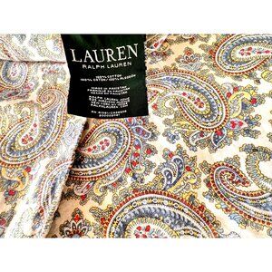 RALPH LAUREN Pillowcase Norwich Road Pyne Paisley Standard 100% Cotton Blue NICE